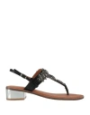Gardini Spirit Woman Thong Sandal Black Size 7 Textile Fibers In Black