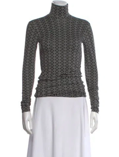 Pre-owned Gareth Pugh Patterned Turtleneck Top In Multi