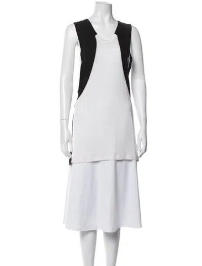 Pre-owned Gareth Pugh Scoop Neck Sleeveless Top In Black