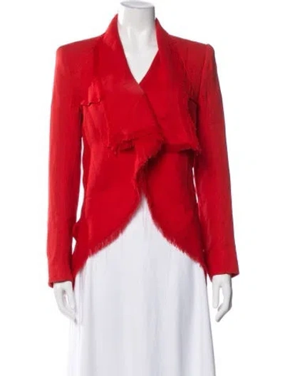 Pre-owned Gareth Pugh Silk Jacket In Red