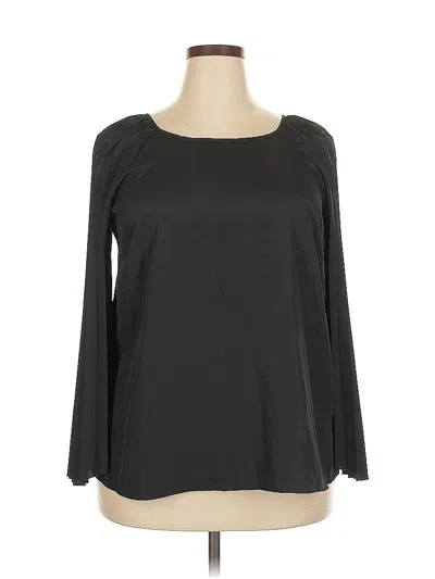Pre-owned Garfield & Marks Long Sleeve Blouse In Black