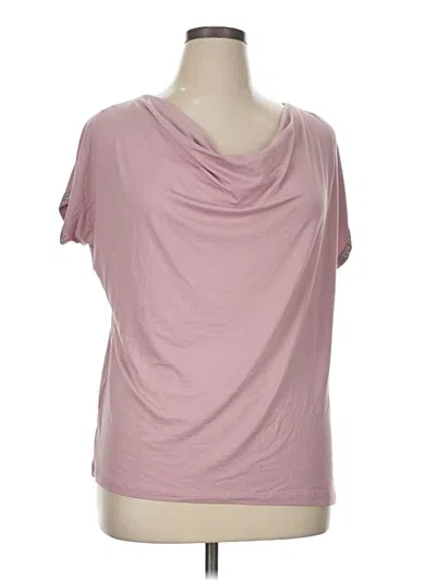 Pre-owned Garfield & Marks Short Sleeve Top Pink Cowl Neck Tops