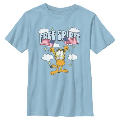 Garfield Kids' Boy's  Free Spirit Smile Graphic T-shirt In Blue