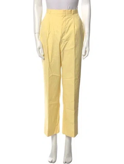 Pre-owned Garfinckel's Wide Leg Pants In Yellow