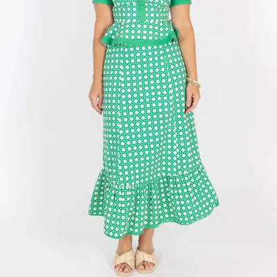 Garland Bags Addie Skirt In Green Cane In Multi