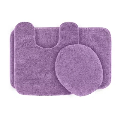 Garland Rug 3-pc. Traditional Bath Rug Set In Purple