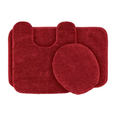Garland Rug 3-pc. Traditional Bath Rug Set In Red