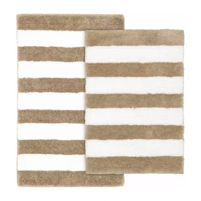 Garland Rug Beach Stripe 2-pc. Bath Rug Set In Sand