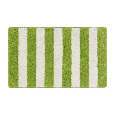 Garland Rug Beach Stripe Bath Rug In Green