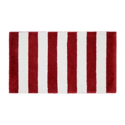 Garland Rug Beach Stripe Bath Rug In Red