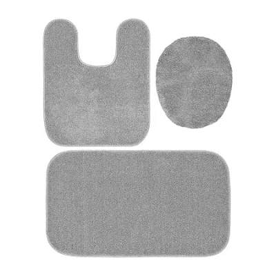 Garland Rug Gramercy 3-pc. Bath Rug Set In Silver