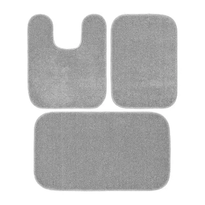 Garland Rug Gramercy 3-pc. Bath Rug Set In Silver