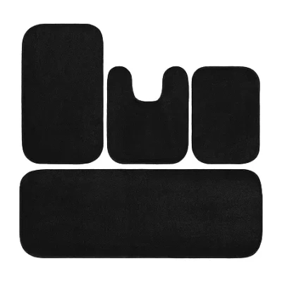Garland Rug Gramercy 4-pc. Bath Rug Set In Black