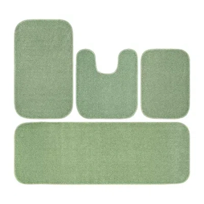 Garland Rug Gramercy 4-pc. Bath Rug Set In Green