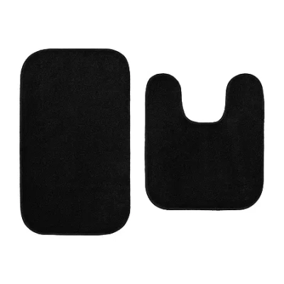 Garland Rug Gramercy Bath Rug Set In Black