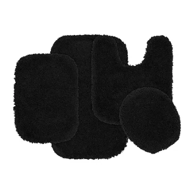Garland Rug Serendipity 4-pc. Bath Rug Set In Black