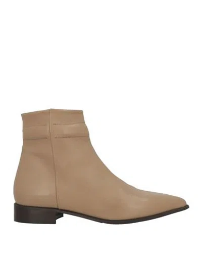 Garlani Woman Ankle Boots Khaki Size 7 Leather