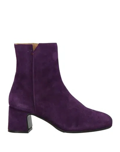 Garlani Woman Ankle Boots Mauve Size 7 Leather