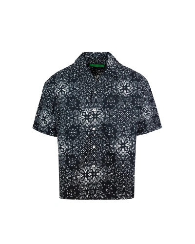 Garment Workshop Black Bandana Shirt In Gw009chaos Black