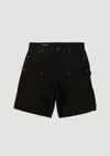 Garment Workshop Double Knee Canvas Shorts In Black