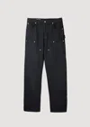 Garment Workshop Double Knee Work Pants In Black