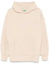 Garment Workshop Double Layer Embroidered Logo Hoodie In Neutrals