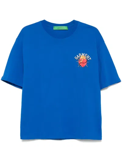 Garment Workshop Heart-print T-shirt In Blue