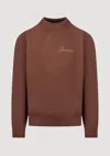 Garment Workshop Knitted Crewneck In Brown