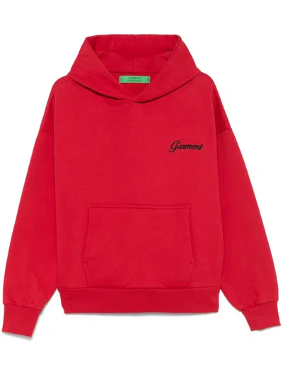 Garment Workshop Logo-embroidered Hoodie In 红色