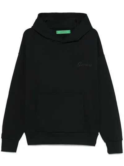 Garment Workshop Logo-embroidered Hoodie In Black