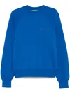 Garment Workshop Logo-embroidered Double-layer Sweatshirt In Blue