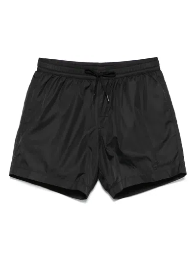 Garment Workshop Badeshorts Mit Logo-stickerei In Schwarz