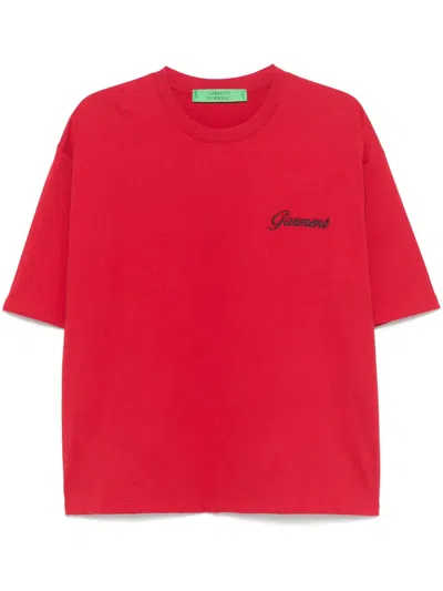 Garment Workshop Logo-embroidered T-shirt In Red