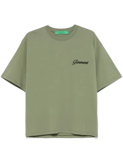Garment Workshop Logo-embroidered T-shirt In Green