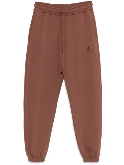 Garment Workshop Logo-embroidered Track Pants In Brown