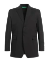 Garment Workshop Man Blazer Black Size Xl Cotton, Elastane In Black
