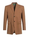 Garment Workshop Man Blazer Camel Size Xl Cotton, Elastane In Brown