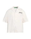 Garment Workshop Man Shirt Ivory Size Xl Cotton