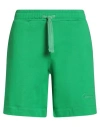 Garment Workshop Man Shorts & Bermuda Shorts Green Size L Cotton In Green