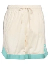 Garment Workshop Man Shorts & Bermuda Shorts Ivory Size L Polyester