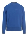 Garment Workshop Man Sweater Bright Blue Size Xxl Cotton