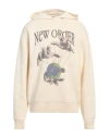 Garment Workshop Man Sweater Cream Size Xxl Cotton
