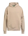 Garment Workshop Man Sweatshirt Beige Size Xxl Cotton In Neutral
