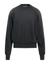 Garment Workshop Man Sweatshirt Charcoal Size Xl Cotton In Black