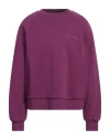 Garment Workshop Man Sweatshirt Plum Size Xxl Cotton In Purple