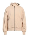 Garment Workshop Man Sweatshirt Sand Size Xxl Cotton, Polyester