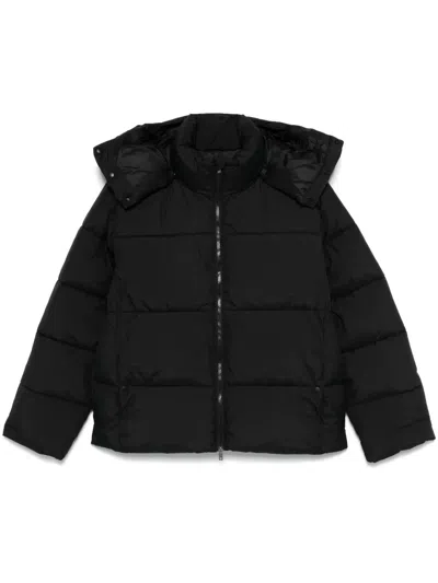 Garment Workshop Puffer Hooded Jacket In Black