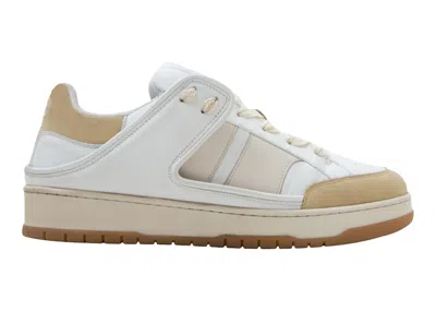 Pre-owned Garment Workshop S01 Fat Tongue Leather Sneakers X Ral7000 In Powder White/cream/gum
