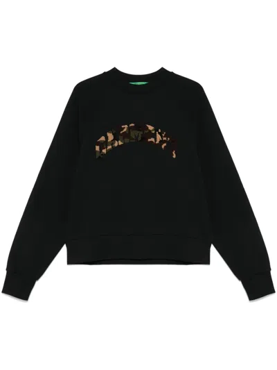 Garment Workshop Terry Logo-embroidered Sweatshirt In Black