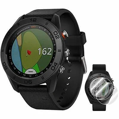 Pre-owned Garmin Approach S60 Golf Watch Black With Black Band 010-01702-00